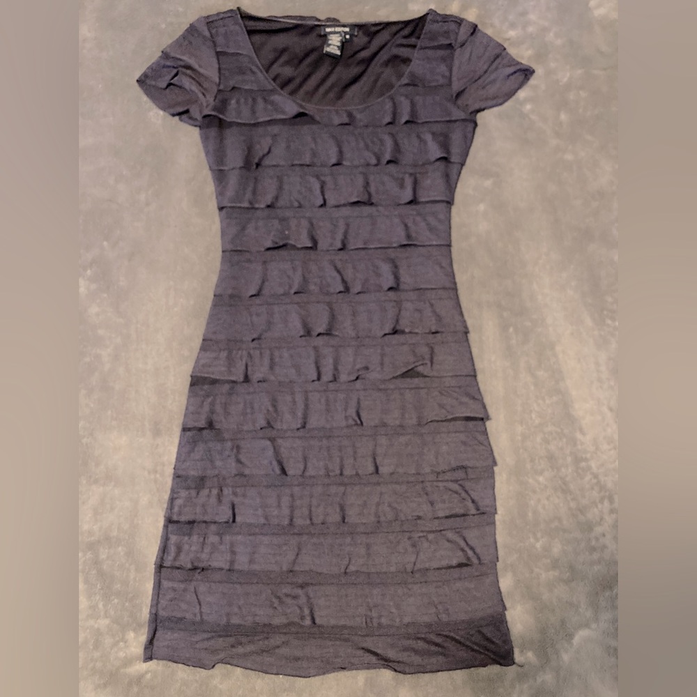 Navy blue ruffle dress!
